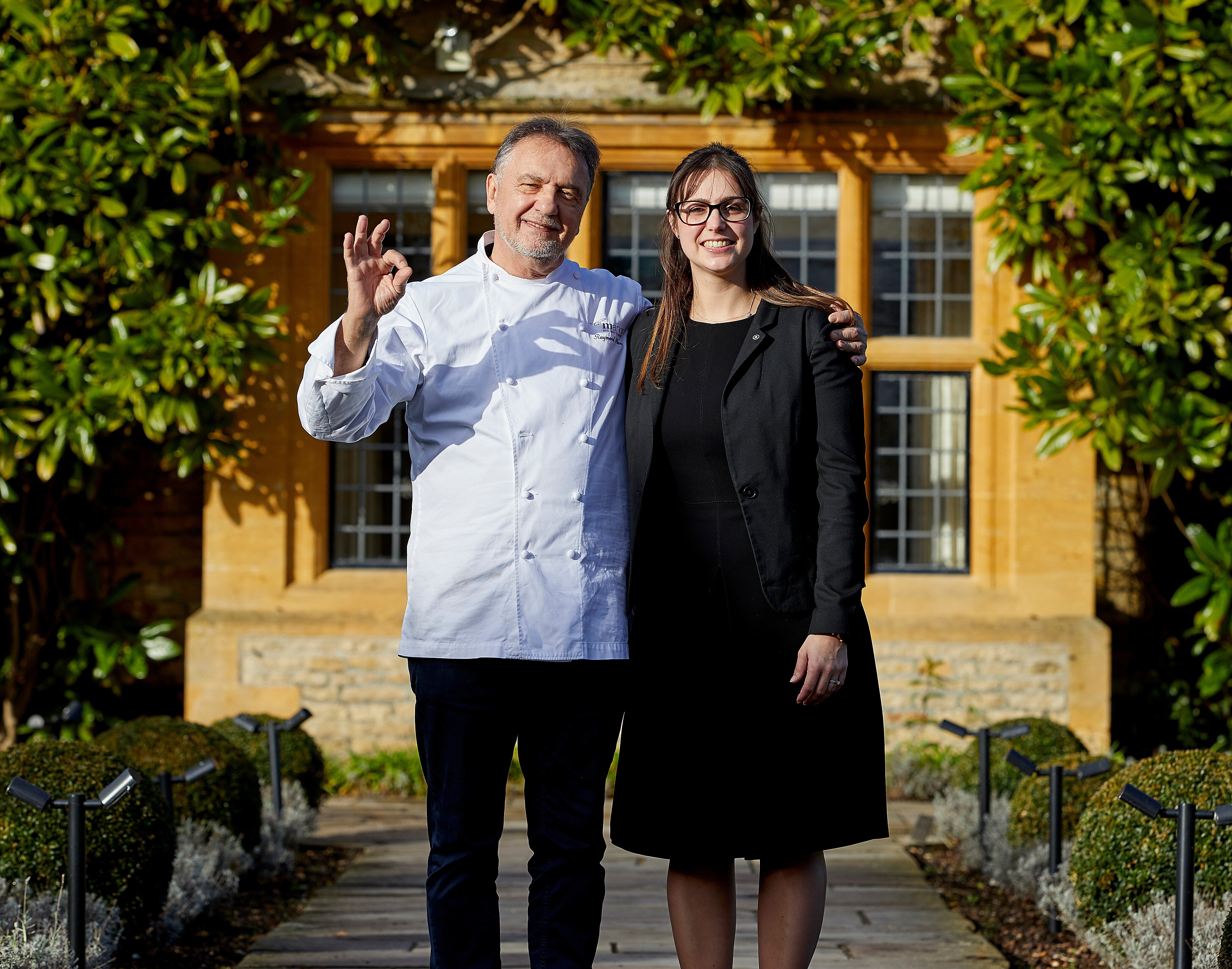 Karen Cross with Raymond Blanc