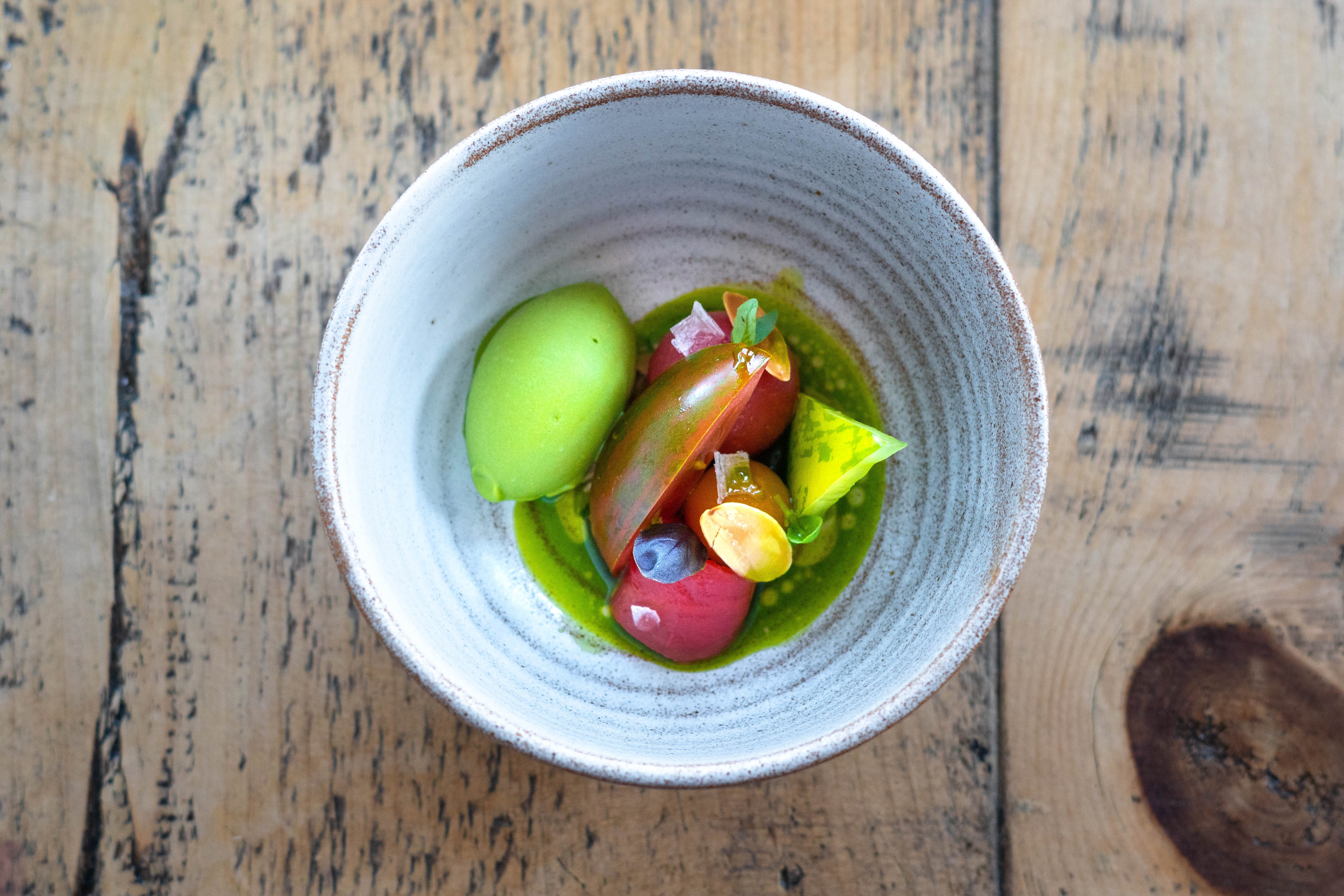 Stargazy Inn Forest house tomatoes and basil ice cream.jpg