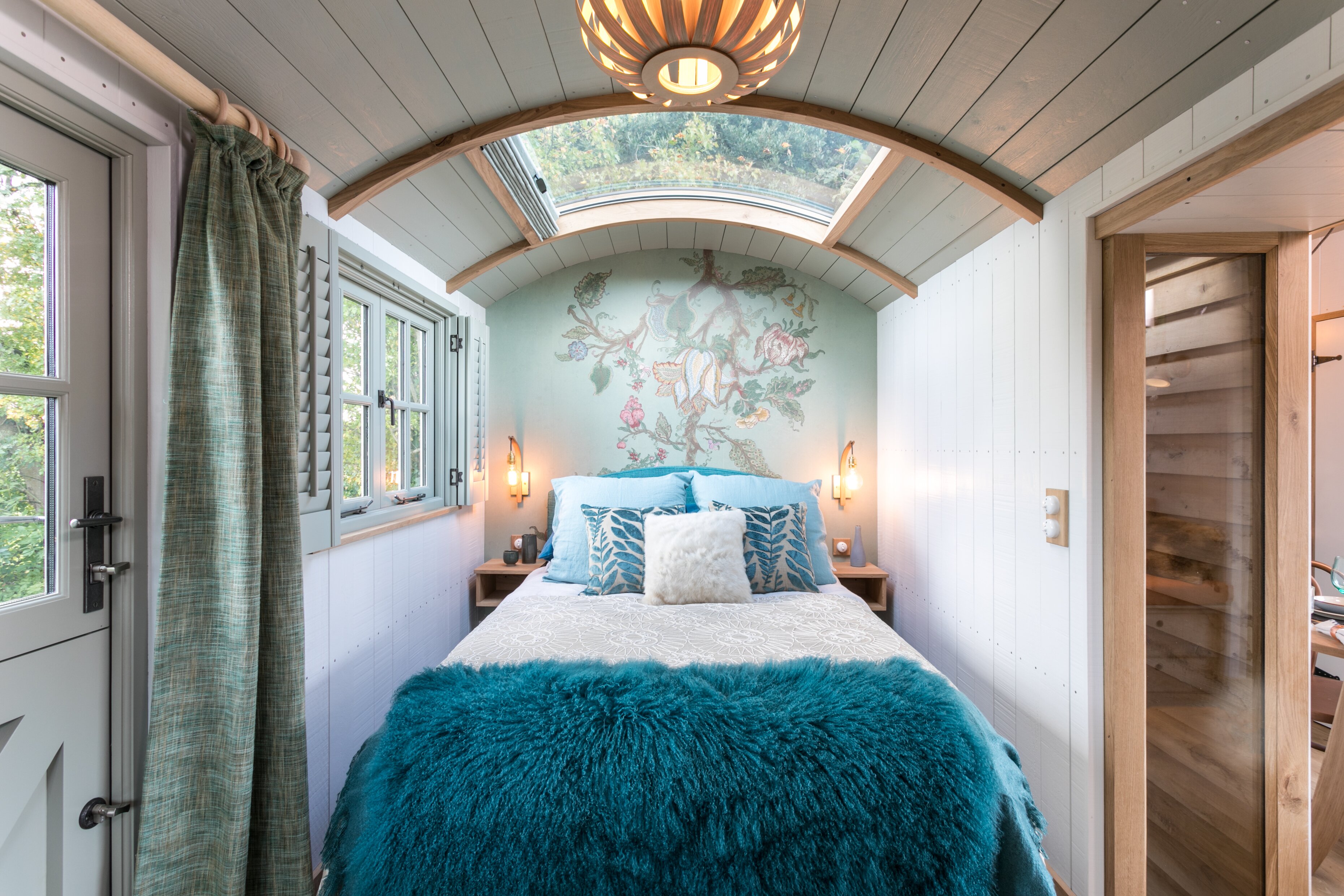 Another Place - The Lake - Outside - Shepherd hut - Bedroom - Credit Ben Carpenter Photography.jpg