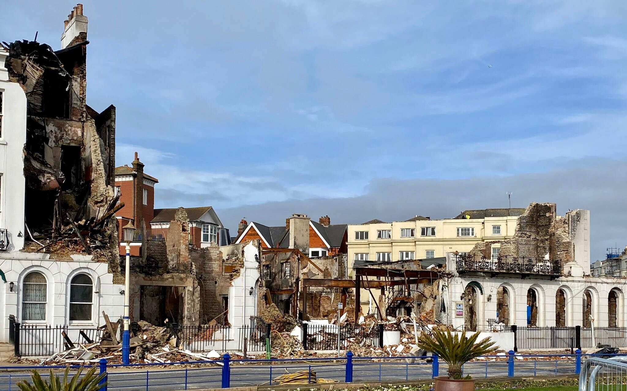 The demolished Claremont Hotel in Eastbourne Picture: @<a href=