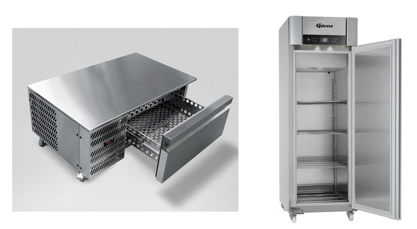 Williams Chef Drawer and Hoshizaki CO2 natural refrigerant cabinets