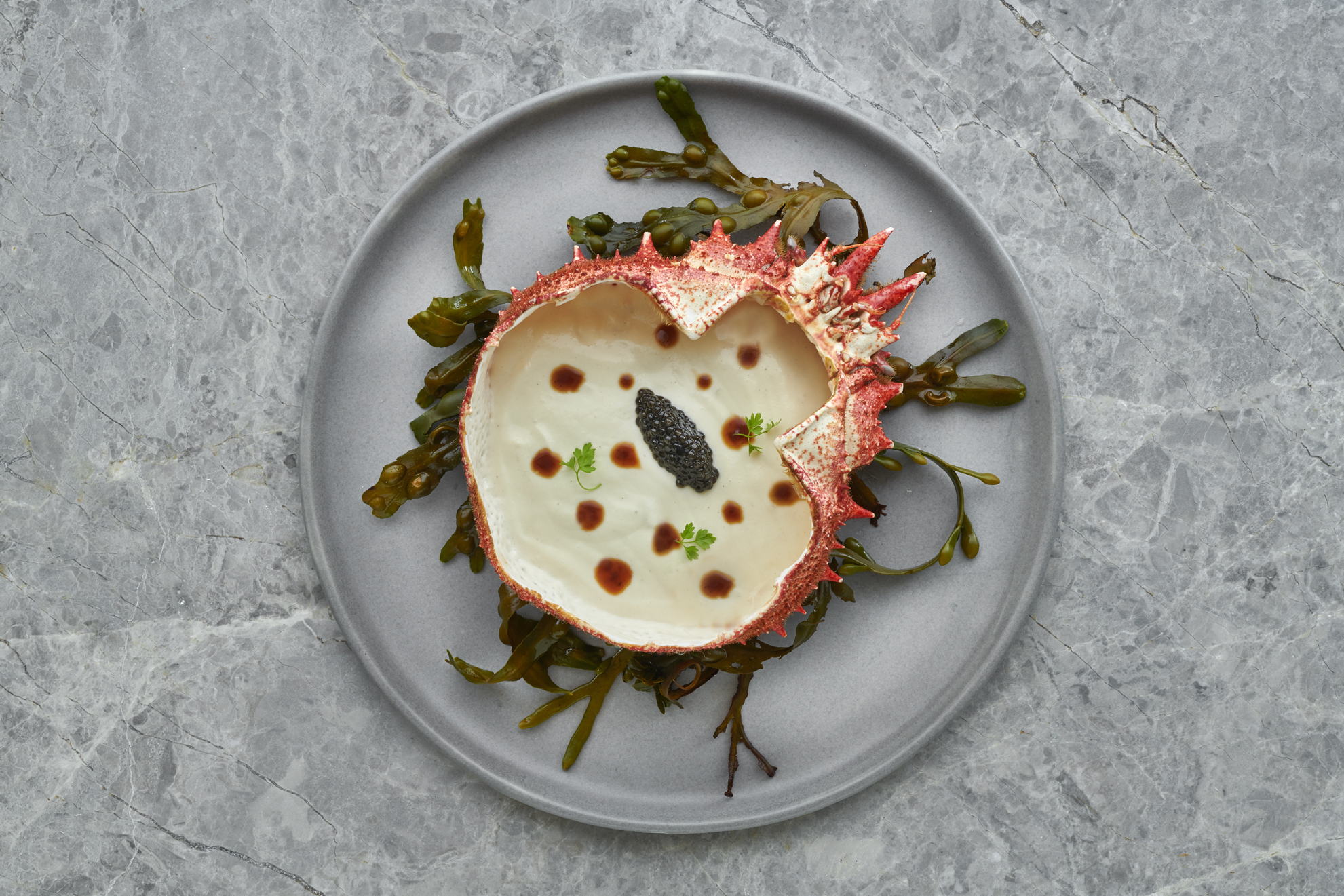 Crab - white crab, crab essence, cauliflower, oscietra caviar.jpg