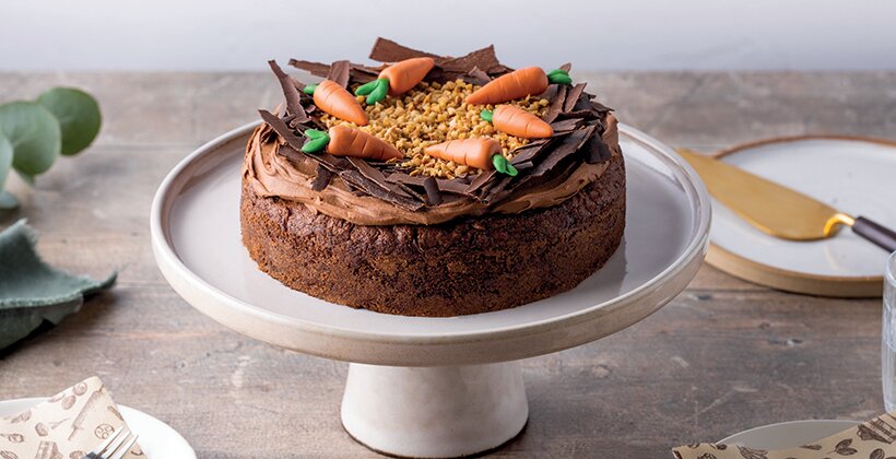 Callebaut’s vegan chocolate chip carrot cake