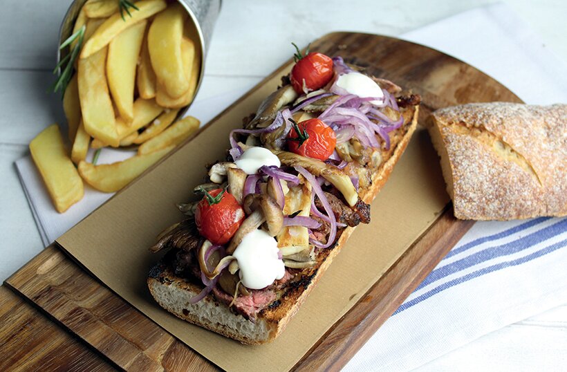 Steak baguette with Creative Foods’ Oasis Mayonnaise