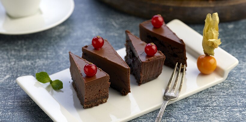 Menuserve choc and cherry dessert