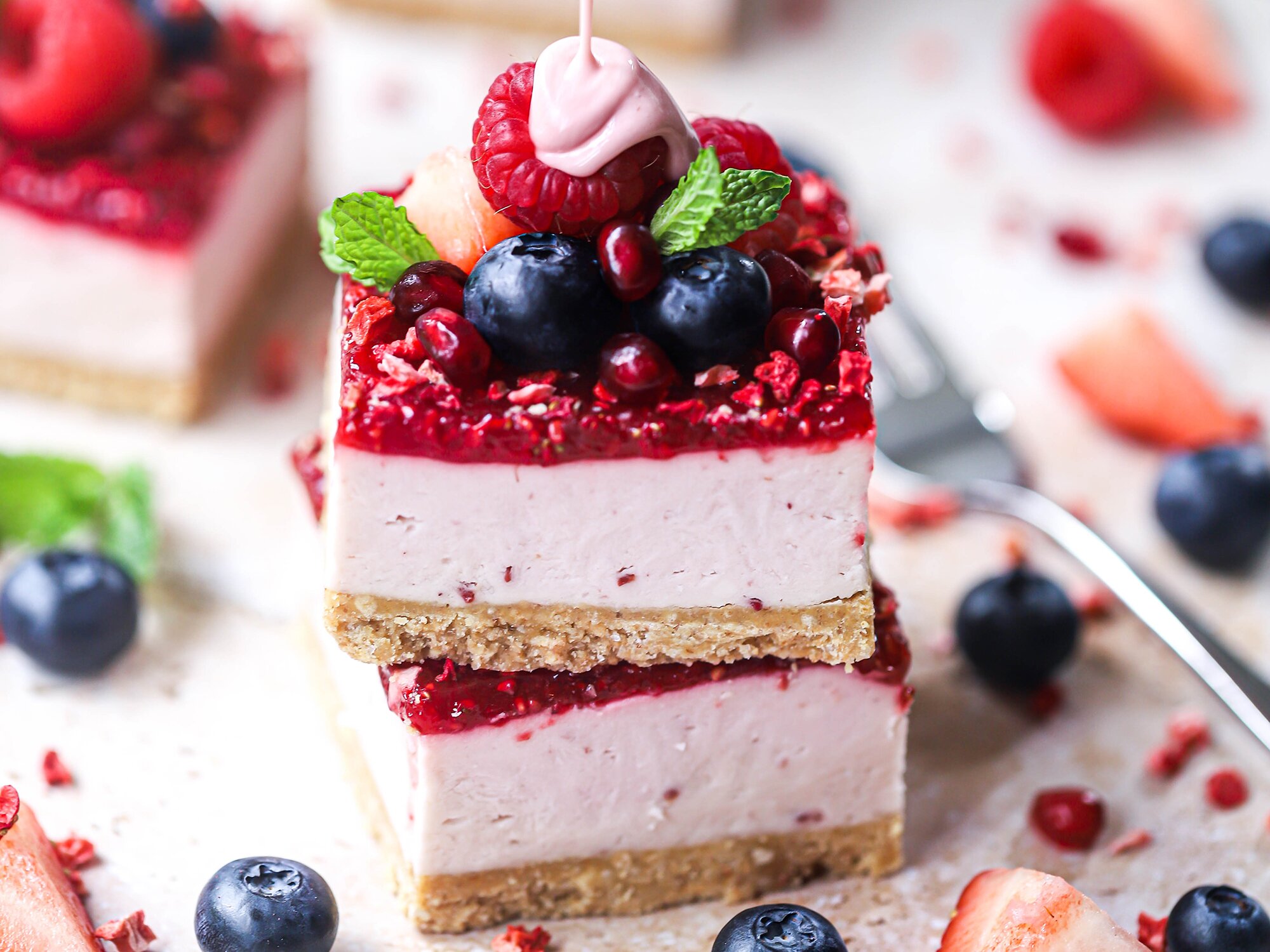 English Cheesecake Company Deliciously Raspberry vegan cheesecake