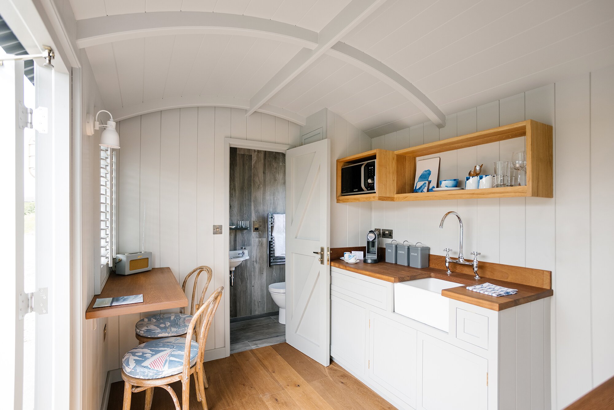 Shepherd’s huts at the Cornish Arms